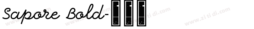 Sapore Bold字体转换